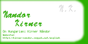 nandor kirner business card