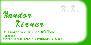 nandor kirner business card